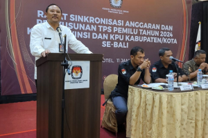 Badan KESBANGPOL Bali hadiri Rapat Sinkronisasi Anggaran dan Penyusunan TPS  Pemilu 2024 KPU Provinsi dan KPU Kabupaten/Kota