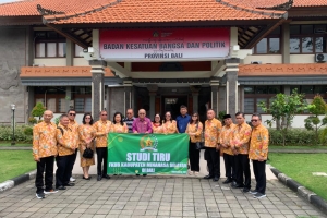 Kunjungan Kesbangpol dan FKUB Kabupaten Minahasa Selatan di Kesbangpol Bali.