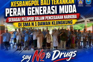 Kesbangpol Bali Tekankan Peran Generasi Muda Sebagai Pelopor dalam Pencegahan Narkoba di SMA N 1 Dawan Klungkung