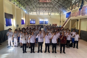 Ratusan Pelajar Tabanan Ikuti Sosialisasi Pencegahan Radikalisme dan Kriminalitas oleh Kesbangpol Bali